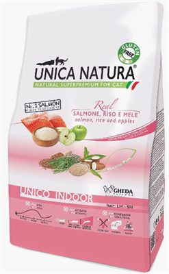 Корм Unica Natura Indoor д/кош. лос.,рис,ябл. 350гр (5259) - фото 96165