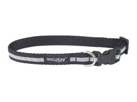 Ошейник регулируемый Shine XL 45-70/2,5cm Черный