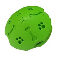 Игрушка д/собак Мячик под лакомства "Чистый котик" 8,5см зеленый (RТ259)