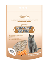 Наполнитель "Чистый котик" комкующийся, ТОФУ оригинал, 12 л (ТО012)