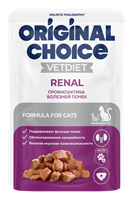 Корм ORIGINAL CHOICE VETDIET Renal пауч диет.полнорац.пит-е д/взр.кошек профил-ка болезней почек 85г