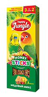 Корм HAPPY JUNGLE Палочки для птиц Медовый микс 3шт (90гр.)
