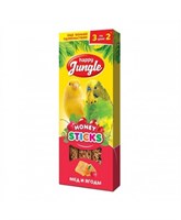 Корм HAPPY JUNGLE Палочки для птиц Мед и Ягоды 3шт (90гр.)