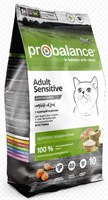Корм ProBalance Sensitive для кошек c чувствит. пищеварением, курица-рис, 10кг (1408)