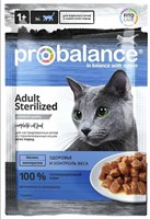 Корм ProBalance Sterilized  пауч для стерилиз. кошек/кастр. котов, 85гр (0845)