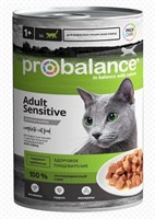 Корм ProBalance Sensitive конс. для кошек c чувствит. пищеварением, 415гр (2214)