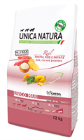 Корм Unica Natura д/соб.круп.пор. утка,рис,карт 12кг (4504)