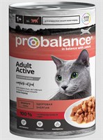 Корм ProBalance Active консервированный для активных кошек, 415гр (2221)