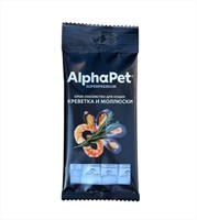 Крем-лакомство AlphaPet Superpremium для кошек с креветкой и моллюсками 48г