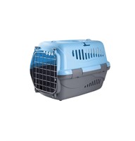Переноска для животных "Турне" L с метал. дверцей 54,5*36*34 см голубая (18311)
