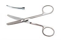 Ножницы тупоконечн. вертик. изогн. 170мм