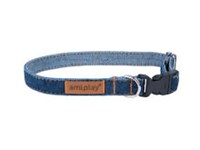 Ошейник регулируемый Denim S20-35/1см Темно-синий