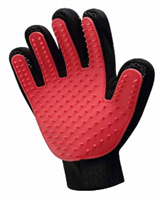 Перчатка для груминга дом.животных "Чистый котик" красный 23х17см текстиль, резина, LD 18001