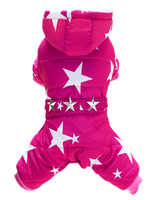 ОДЕЖДА Комбинезон с капюшоном розовый, Звезды, XS-16см (Хм12ХС)