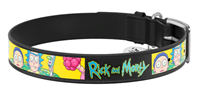 Ошейник WAUDOG Nylon с QR паспортом, рис. "Рик и Морти 1",S,Ш 15мм, дл. 23-35см (4501-0280) "COLLAR"