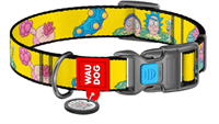 Ошейник WAUDOG Nylon с QR паспортом, рис. "Рик и Морти 1",L,Ш 25мм, дл. 33-49см (4503-0280) "COLLAR"