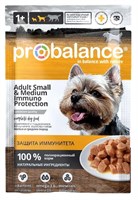 Корм ProBalance ADULT SMALL&MEDIUM Immuno Protection пауч для взр.собак мал. и сред.пород 85г (2719)