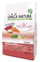 Корм Unica Natura д/соб.мел.пор. олен,рис,мор 800гр (5297)