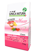 Корм Unica Natura д/соб.кр.пор. ветч,рис,карт 12кг (4542)