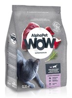 Корм AlphaPet WOW Superpremium сухой полнор-й для стерил/кошек и котов с цыпленком 0,35кг (1522)