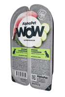 Корм AlphaPet WOW Superpremium пауч для взрослых собак "Кролик с кабачком в соусе"100г (2352)