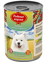 Корм РОДНЫЕ КОРМА Жареха мясная по-двински конс. для собак 970г