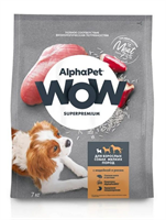 Корм AlphaPet WOW Superpremium сухой полнор-й для собак мелких пород с индейкой и рисом 7кг(2222)