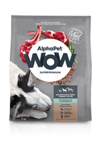 Корм AlphaPet WOW Superpremium сухой полнор-й для собак ср/пор с чув пищ ягненок бурый рис 7кг(2253)