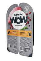 Корм AlphaPet WOW Superpremium пауч для стерил. кошек  "Индейка нежные ломтики в соусе"80г (2345)