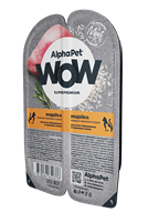 Корм AlphaPet WOW Superpremium пауч для котят, берем.кош  "Индейка нежные ломтики в соусе"80г (2376)