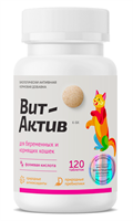 Вит-Актив К-БК д/беременных и кормящих кошек, 120 таб (СКИДКА)