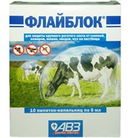 Флайблок для животных (10 пипеток по 5 мл) 