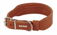 Ошейник переменной ширины De Luxe, ширина 30мм, обхват шеи 30-38см, коньячный