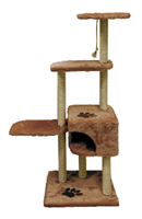 Комплекс д/кошки, 4-х этажный, ме.одн.,коричневый (640*410*1170) Э22247-2 "ЗООНИК"