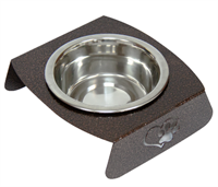 Подставка одинарная +метал. миска 0,9л  (бронза)  08853-1 «ЗООНИК»