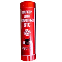 Туб-маркер для маркировки животных ВТС VetFlex, вес 100 г, красный, арт. 56200