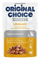 Корм ORIGINAL CHOICE VETDIET Urinary пауч диет.полнорац.пит-е д/взр.кошек профилактика МКБ 85г 