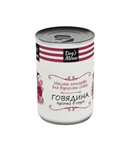 Корм Dog`s Menu консервы для взрослых собак с говядиной кусочки в соусе 1х6 750г