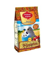 Корм РОДНЫЕ КОРМА для волнистых попугаев с фруктами 900г