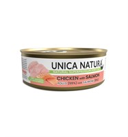 Корм Unica Natura д/кошек курица с лососем 70г (8771)