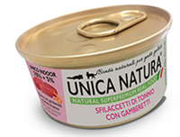 Корм Unica Natura д/кошек тунец, креветки 70г (8719)