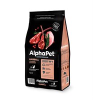Корм AlphaPet Superpremium сух.полнор-й с ягнен. и кроликом д/вывед.шерсти у кошек и кот 1,5кг(6084)