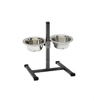 Подставка квадрат с мисками 0,70л