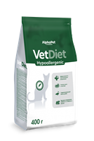 КормAlphaPetVetDietсухойполнор.диет.д/взр.кош.икотпри пищ.аллер.и неперенос.ингред.0,4кг(5261(СКИДКА