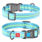 Ошейник WAUDOG Nylon с QR паспортом светонакопит,Ш 25мм,длина 31-49см,голубой(45642)"COLLAR" СКИДКА - фото 94396
