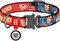 Ошейник WAUDOG Nylon с QR паспортом рис."Супермен" мет. пряж, Ш 15мм, дл23-35см,(0015-2005) "COLLAR" - фото 94486