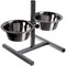 Подставка квадратная +металлические миски 0,9л  (черный)  08827 «ЗООНИК» - фото 95825